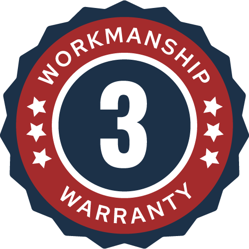 3 year workmanship warranty badge
